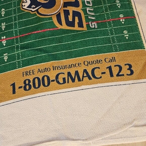 St Louis Rams Souvenir Rally Towel 2000 NFL Football Kickoff vs 49ers GMAC - Picture 6 of 7